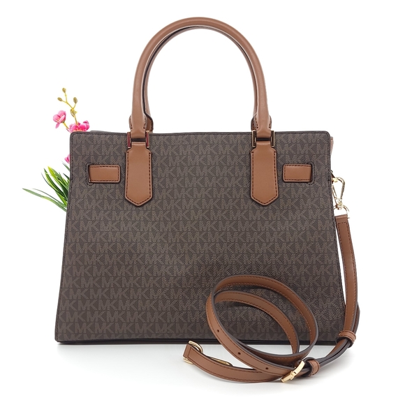 Michael Kors Hamilton MD Satchel Brown - Picture 3 of 10
